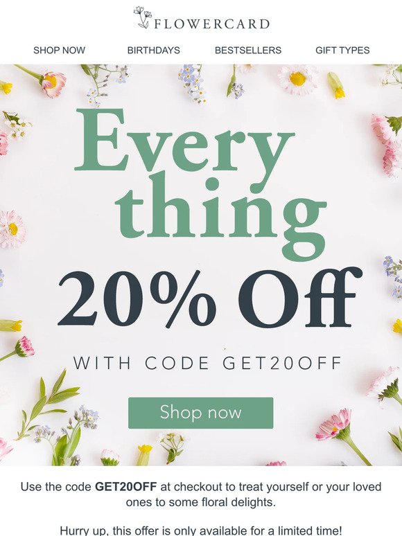 20% Off just for you!