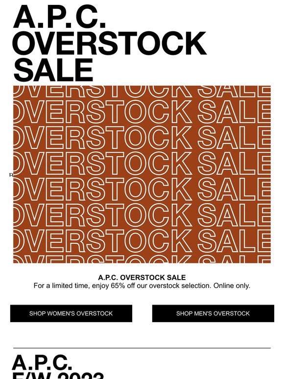 Overstock Sale | 65% off