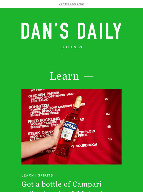 Dan Murphys 3 cocktails to put that dusty Campari bottle to work Milled