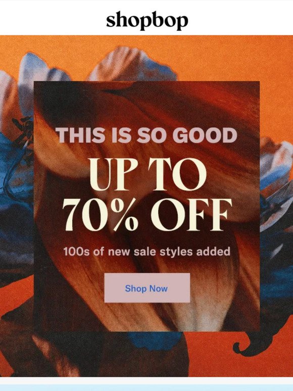 Up to 70% off new sale styles