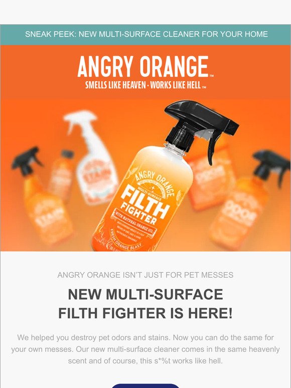 NEW Multi-Surface Cleaner. Same powerful citrus smell.