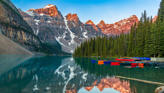 Lake with mountains, Canada