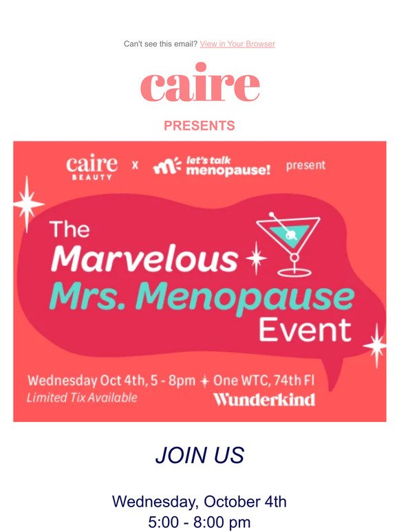 —, Marvelous Mrs. Menopause NYC Event