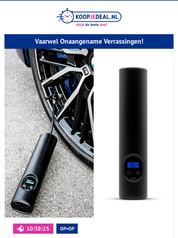 Draadloze Luchtcompressor - Altijd Handig Voor Onderweg! 🍃