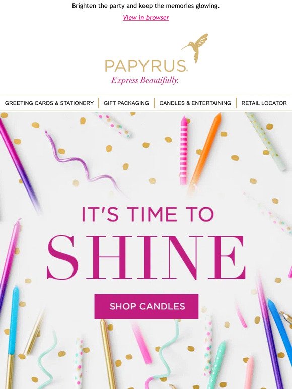 Upgrade your cake with Papyrus candles ✨🎂