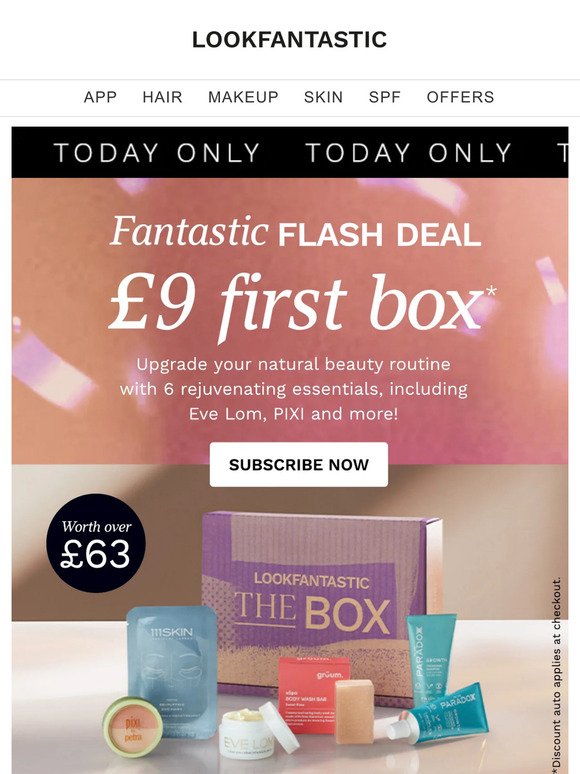 TODAY ONLY ⚡ £9 First Box... (Worth £63!)