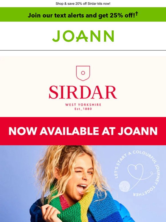 Now at JOANN: Sirdar yarn kits are here!