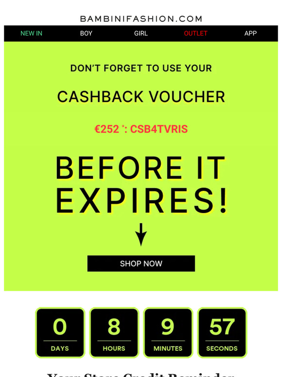 €252 Voucher Alert: Don't Let It Expire Without Shopping