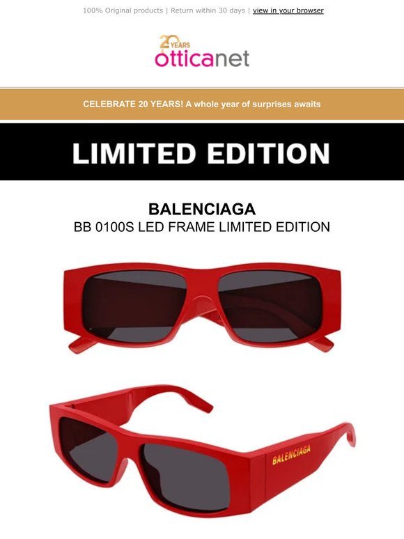 Balenciaga Limited Edition: available now on Otticanet