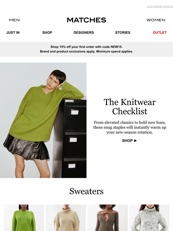 Matches Fashion The knitwear checklist Milled