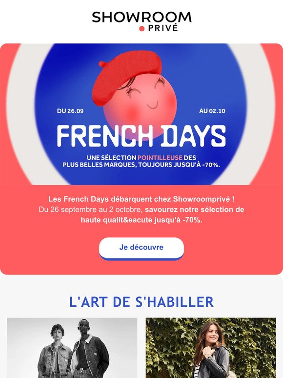 Les French Days débarquent chez Showroomprivé !