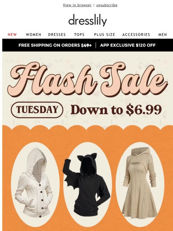 $6.99 Flash Sale Starts NOW !!!