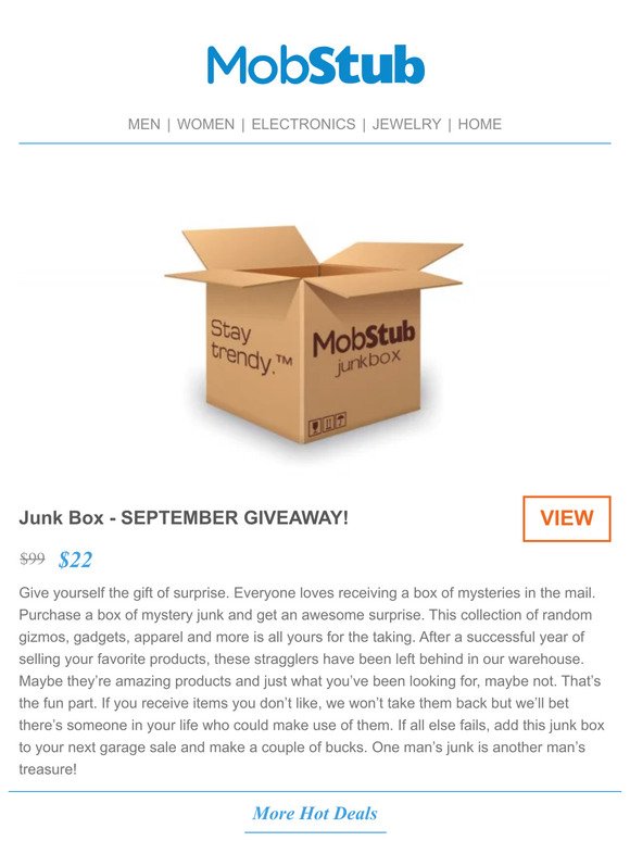 Last Chance: Junk Box - SEPTEMBER GIVEAWAY! - ONLY $22 - WHAT WILL YOU GET?