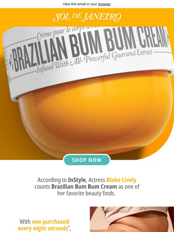Which celebrity loves Brazilian Bum Bum Cream?