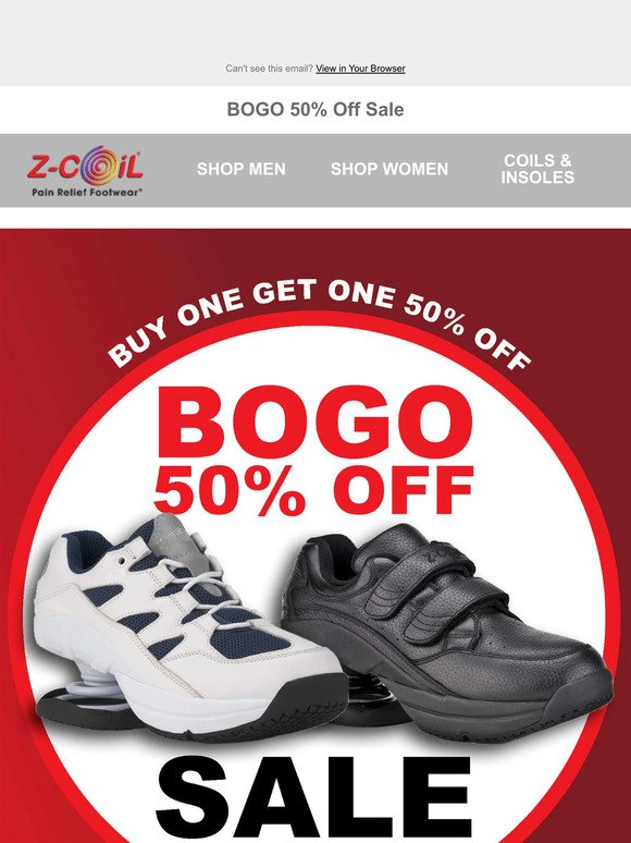 Buy One Get One 50% Off - All Footwear!