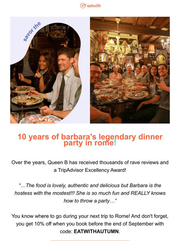 🇮🇹Celebrating 10 years of Barbara's glamorous dinner party!