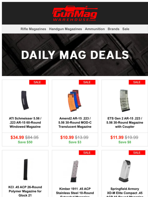 You Don't Want To Miss These Deals | ATI Schmeisser 5.56 AR-15 60rd Mag for $35