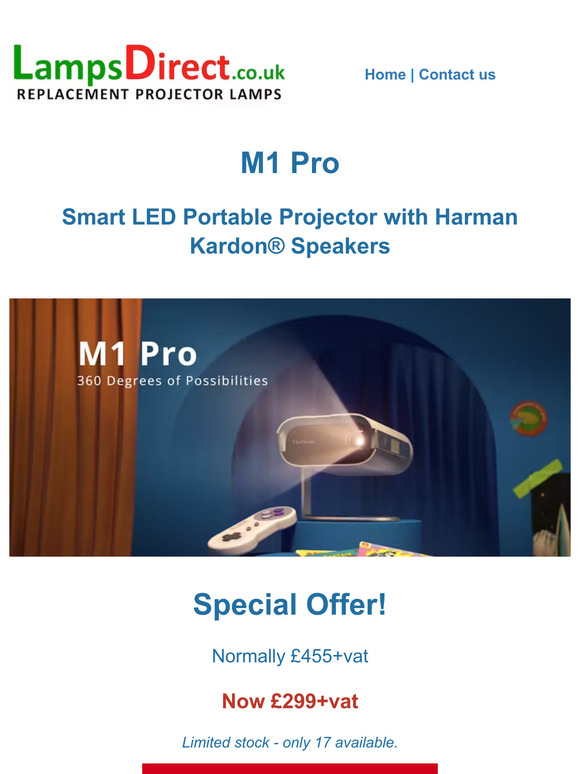 Limited Offer - Viewsonic M1 Projector  ⏰