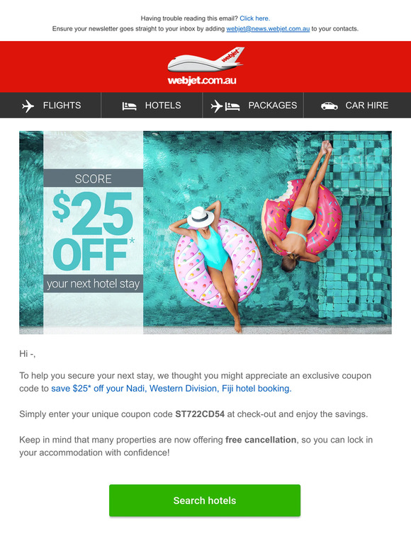 Score $25 OFF your next Nadi, Western Division, Fiji hotel stay!