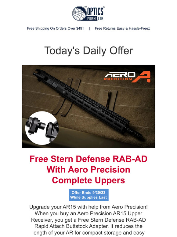 Last Chance Free Buttstock Adapter With Aero Precision