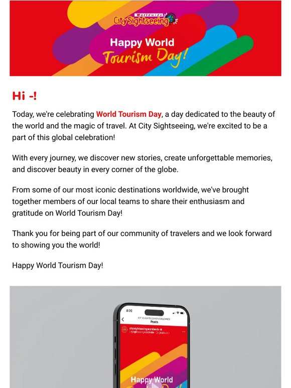 Happy World Tourism Day! 🌍