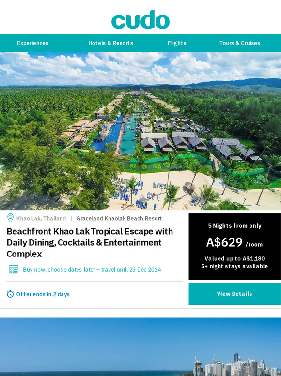 LAST CHANCE THAILAND FROM $629 Plus New Gold Coast, Bali & Melbourne
