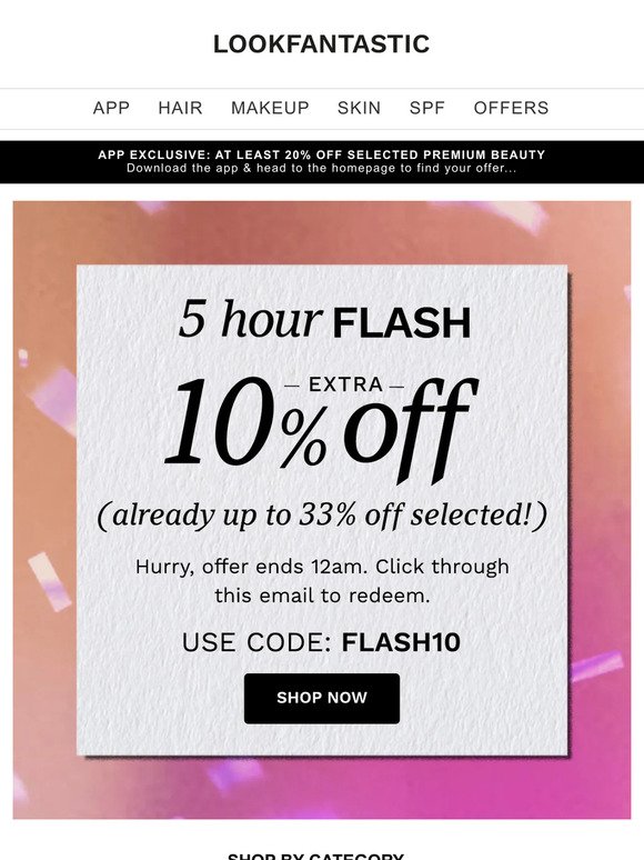 5 HOURS ONLY ⚠️ Extra 10% Off... Ends 12am!
