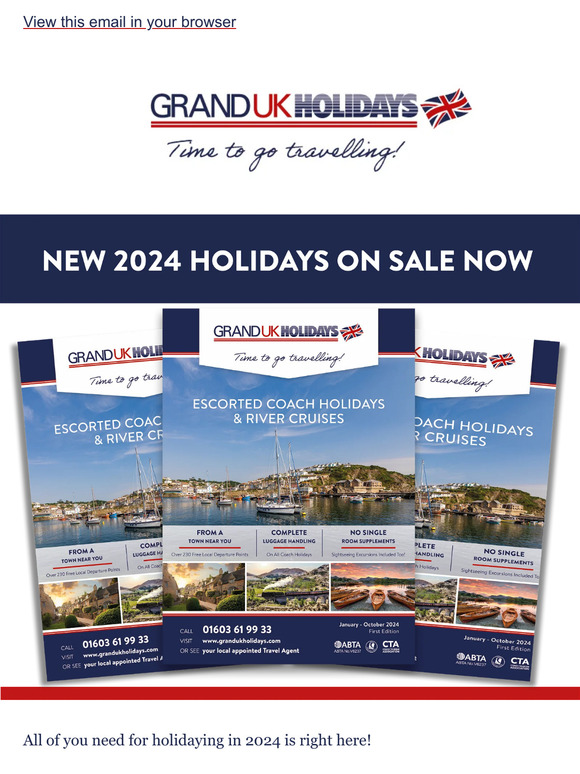 Grand UK Holidays 2024 HOLIDAYS ON SALE NOW Milled