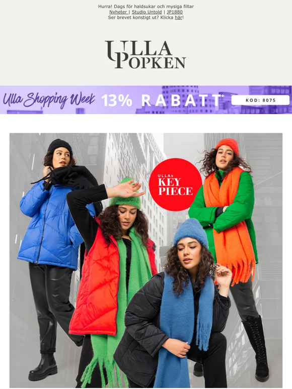 ⚡ Skynda skynda: 13% rabatt under Ulla Shopping Week
