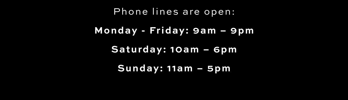 Phone Lines are open