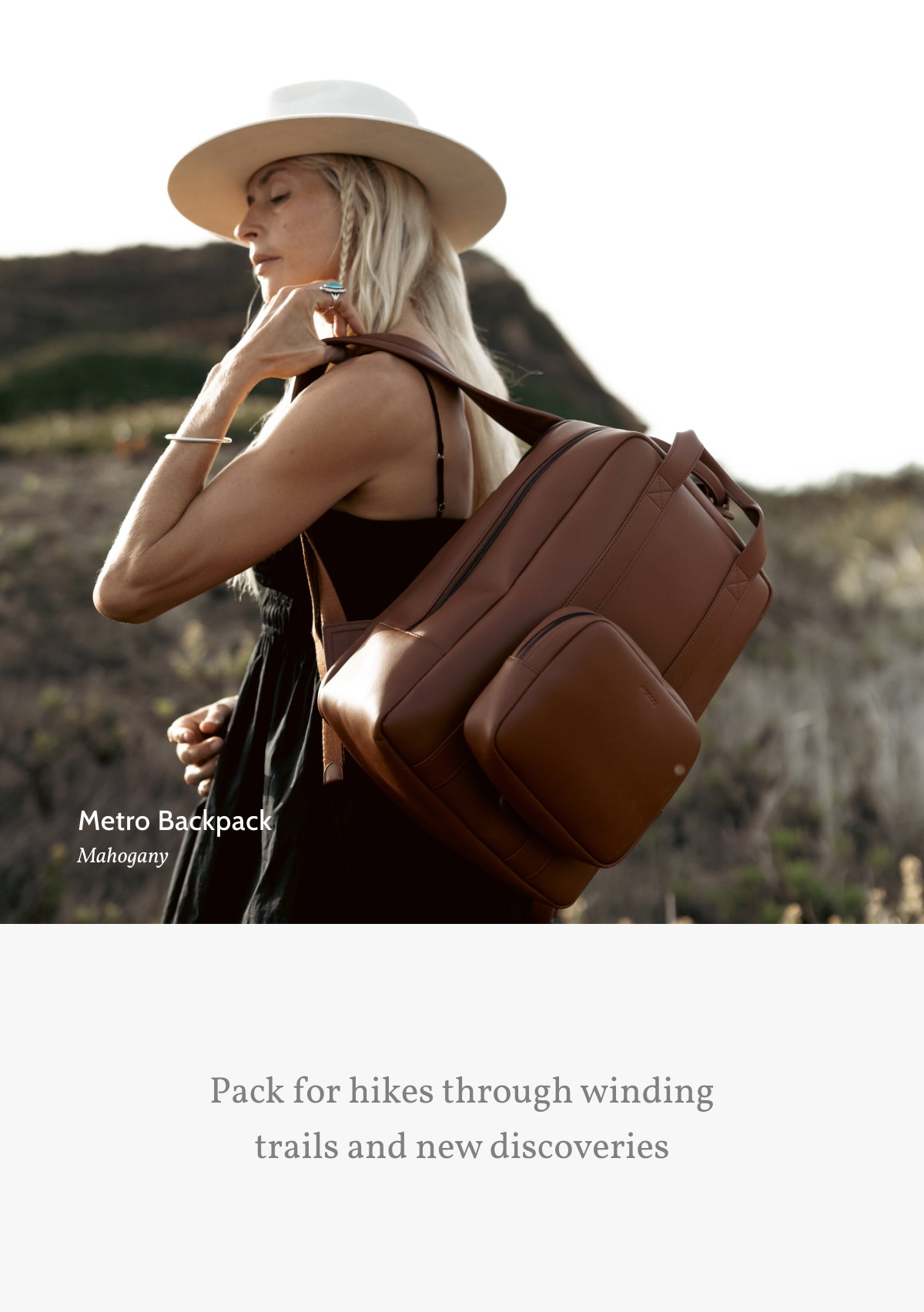 Metro Backpack - Mahogany Monos Metro Backpack: The Ultimate Travel Backpack with  main image 4