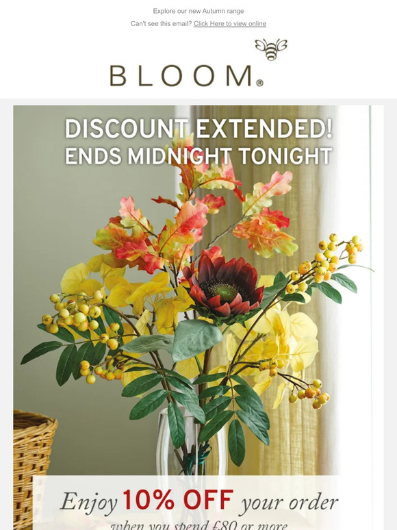 bloom.uk.com: Hurry! 10% off ends today | Milled