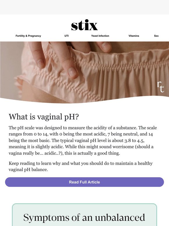 Is your vaginal pH balanced?