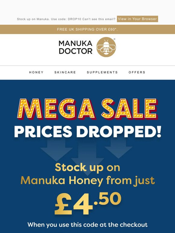 Honey, Manuka from only £4.50 🍯 Code inside 🎁