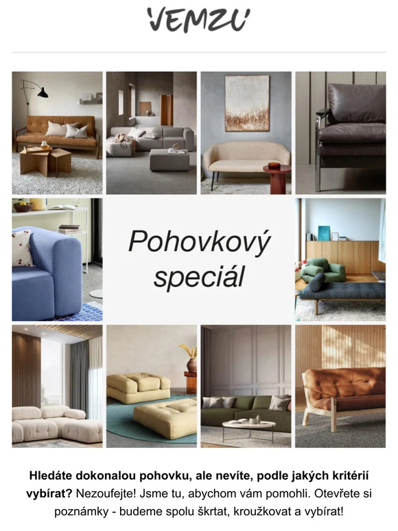 Vaše nová POHOVKA s 20% slevou navrch! 🫵✨
