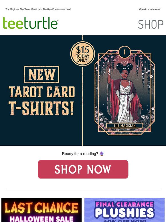 4 NEW tarot card t-shirts! 🔮 🃏