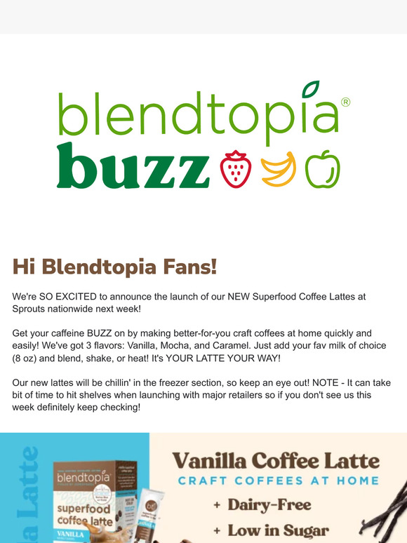 Our NEW Superfood Coffee Lattes at SPROUTS! ☕