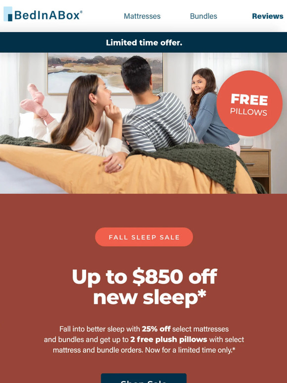 Our Fall Sleep Sale has arrived.
