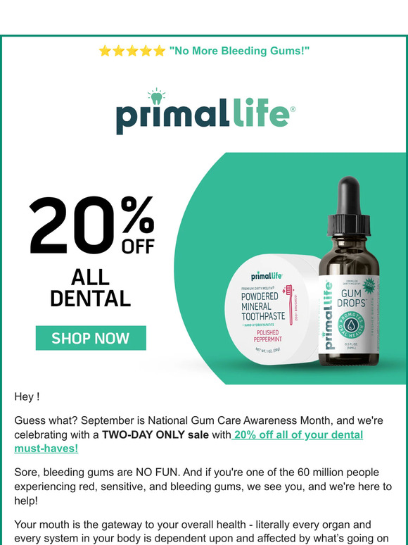 Two Days Only - Get 20% Off Your Dental Must Haves!🦷💦