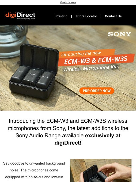 Introudcing the latest from Sony, exclusively at digiDirect!