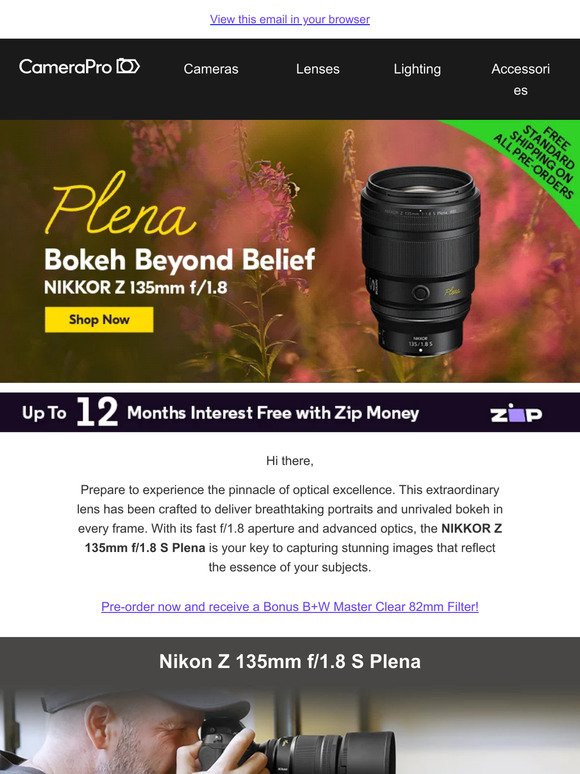 Announcing The New Nikon Z 135mm f/1.8S Plena Lens 💫