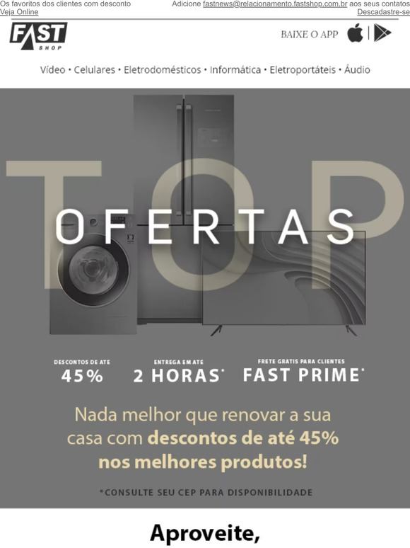 🔝 Ofertas com até 45% OFF