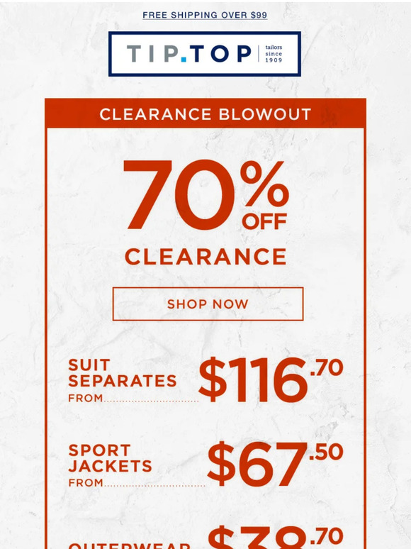 Don't Miss Our Clearance Blowout!