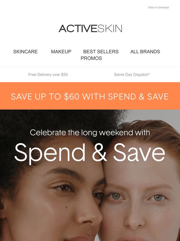 Spend & Save is LIVE! Save up to $60 today 😍⏰