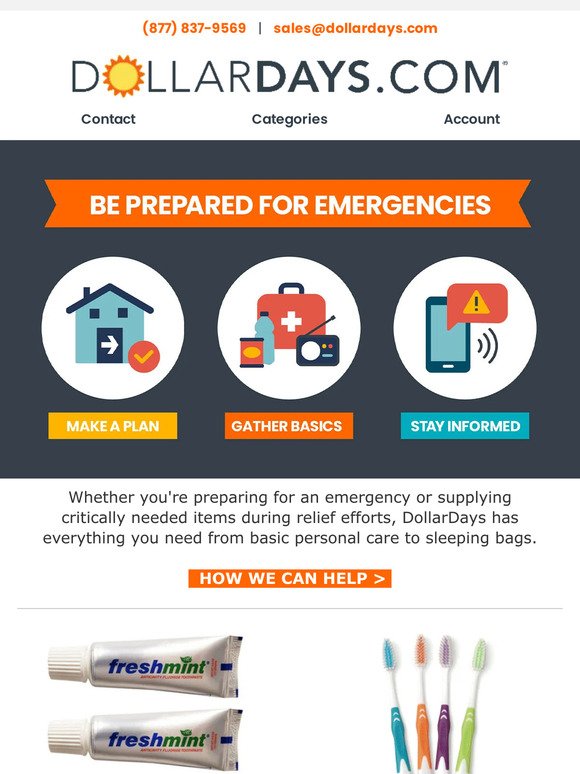 Shop for Basics in Case of Emergency 🧼⚡☔
