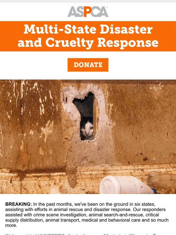 ASPCA Responders Deployed Nationwide [Help Needed]