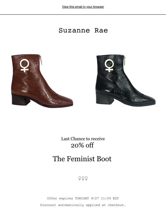 ♀️ Last Chance | The Feminist Boot SALE♀️