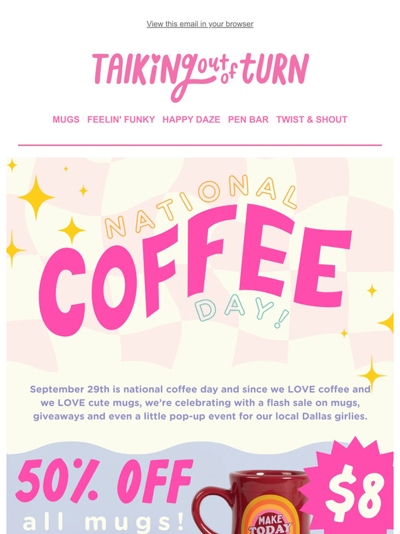 Let's Celebrate this Friday...It's National Coffee Day!