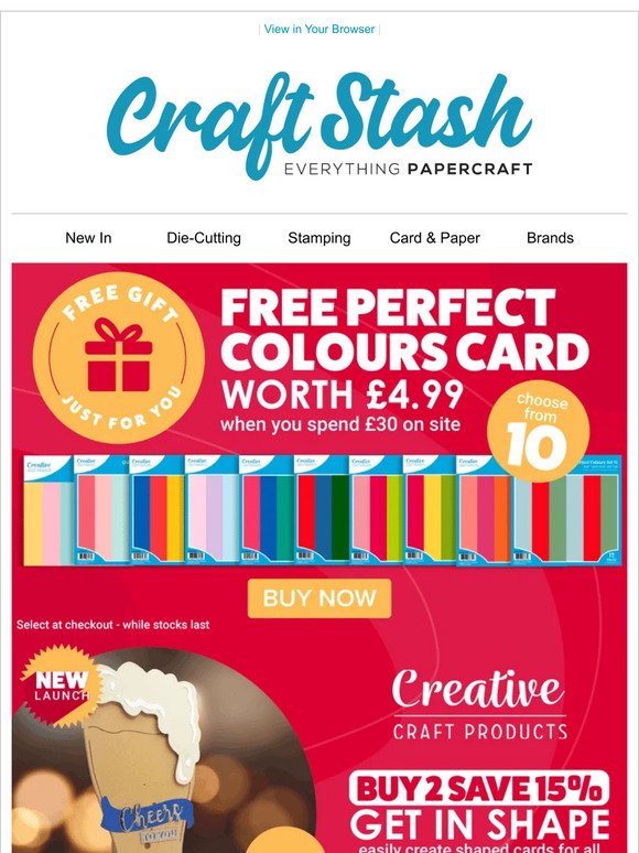 NEW Creative Craft Products Shaped Card Launch & FREE Card Pack!