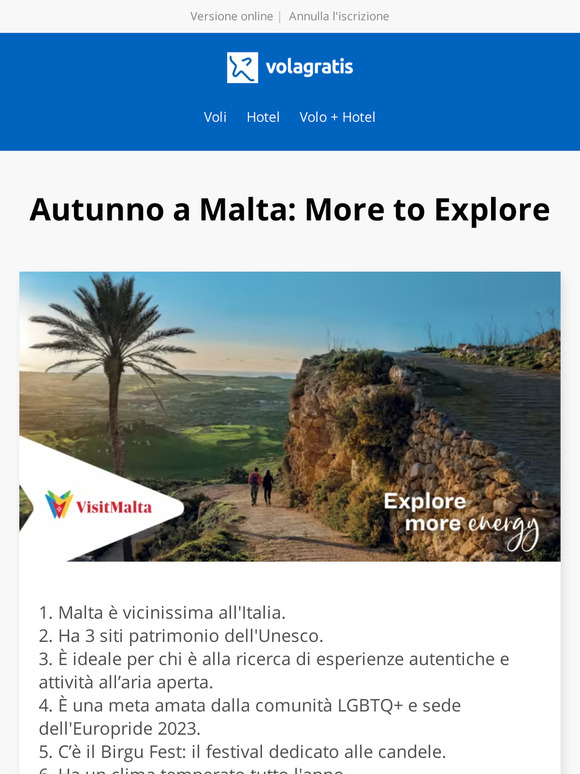 10 ragioni  per scegliere Malta questo autunno